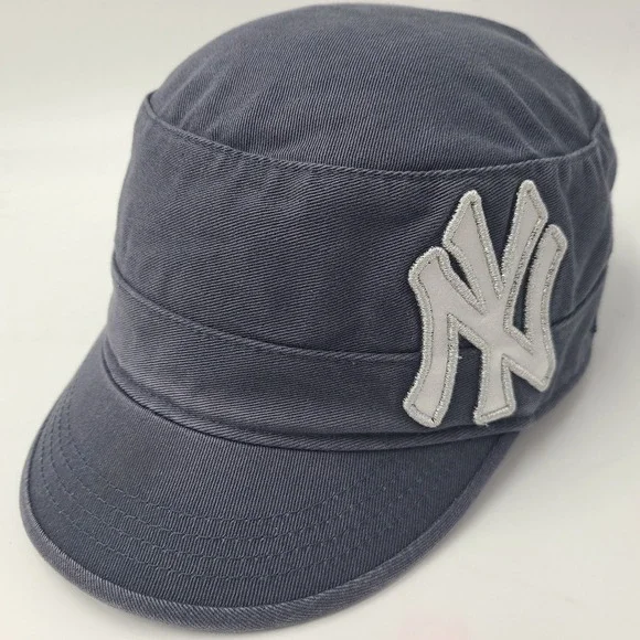 Women New York Yankees Hat Strapback 47 Brand Blue MLB Cadet Military Army Cap - Picture 1 of 12